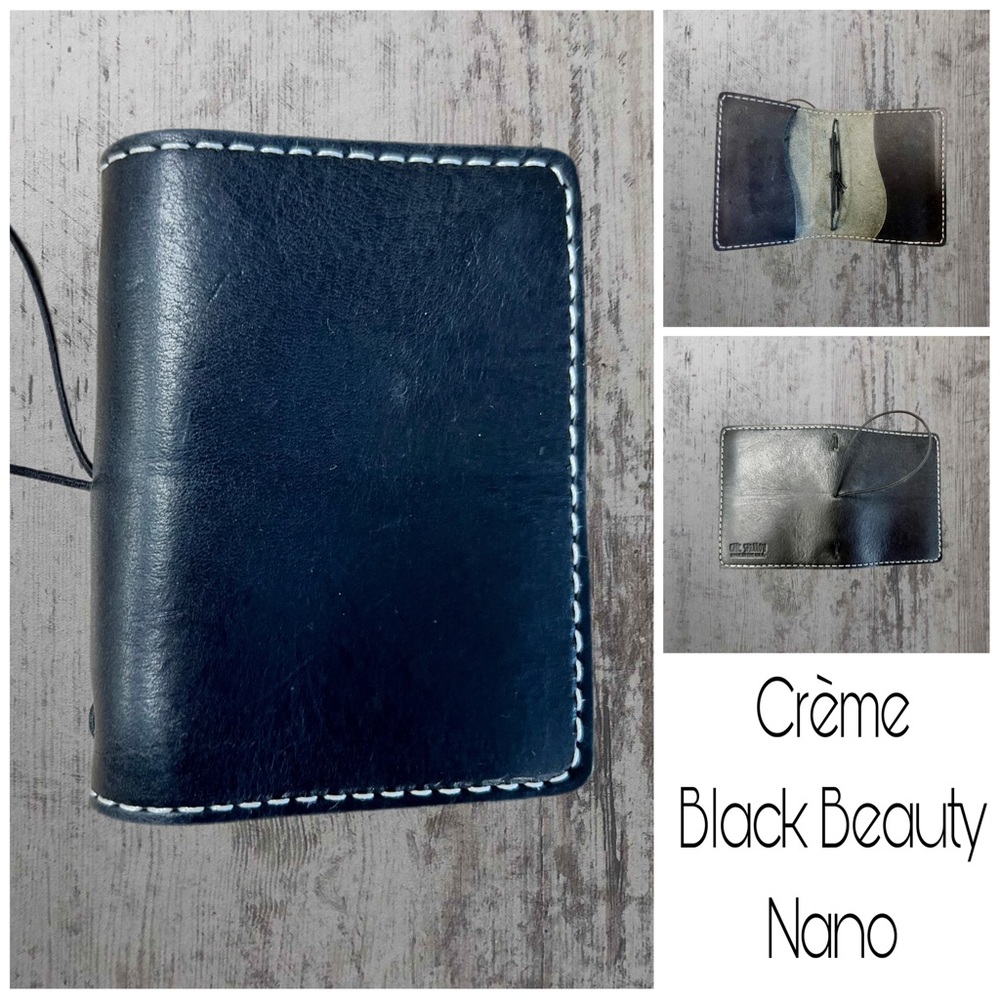 Chic Sparrow Black Beauty Crème Leather Nano EUC